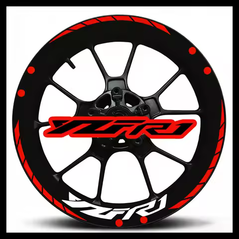 For YZF-R1 YZFR1 R1 17'' Reflective Motorcycle Wheel Hub Stickers Moto Motor Bike Rim Strips Inner R