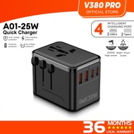 V380 Pro 25W GaN USB C Adapter Fast Charger Type C Plug iPhone 16 15 14 iPad iWatch Samsung Universa