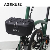 AGEKUSL Bike Front Bag Basket Bags Front Rack Pack Carrier Cycling Bags Fit For Brompton 3Sixty Aceoffix Folding Bicycle