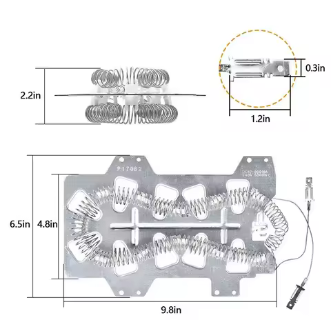 Dryer Heating Element DC47 00019A Stainless Steel Wire for DC47-00018A DC96-00887A DC47-00016A