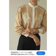 todayful 9฿ •* made in india Chinese Collar Shirt Embroidery Shoulder Lift Beautiful Shape