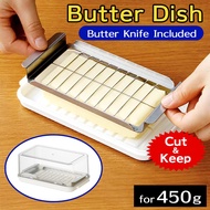 【from Japan】450g/200g Butter Container Storage Box Case with Butter Cutter and knife / Skater