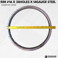 Rim 16 Inch Steel Bicycle Rim | 32cm Diameter | Replacement Bike Rim | Durable Steel Construction
