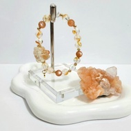 橘透體膠花龍龜設計手鍊/招貴人/平衡情緒/增正能量之水晶