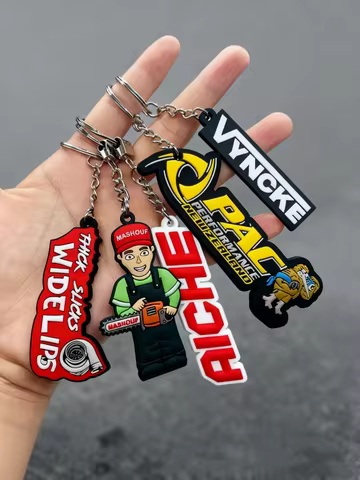 Custom PVC Keychains Customize Soft Rubber Keychain with Design&Logo DIY Silicone Key Personalized D