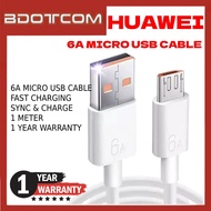 Huawei 6A Micro USB Cable for Huawei P30 P40 pro P50 nova 9 mate40 Pro nova 8 p30 P40 Pro