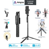 Amgras Tripod S02 Pro stretchable Selfie Stick Tripod For Phone anti-shakewith remote shutter For Ph