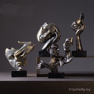 Senyap Adalah Seni Abstrak Emas Hiasan Topeng Muka Manusia Cahaya Mewah Kreatif Hiasan Ringkas Papar