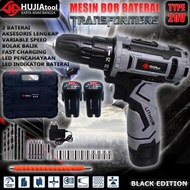 Promo Mesin Bor Baterai Tanpa Kabel Cordless Drill 20V Uchiha Japan