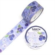 SAIEN Masking Tape, Fruit Time, Blueberry UR-3111, Size: 0.8 inches x 5.5 yards (20 mm x 5 m)