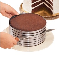 Layer Cake Slicer Stainless Steel Mousse Mold Round Baking Kit Mould Cut Tools(6-8inch)