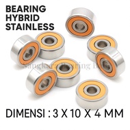 Bearing hybrid ss mr 103 3x10x4 abec7 stainless content 1pcs