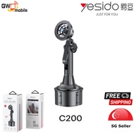 Yesido C200 Magsafe Magnetic Adjustable Car Cup Holder Using Phone Bracket