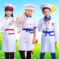 Baju Chef Budak Kids Chef Costume Kitchen Cosplay Kids Apron Apron + Free 🎁