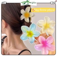 【new】Women's Bohemian Style Hair Claw Clips With colorful Flower, Suitable For Daily Wear hair acces