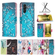 Leather Flip Casing Phone For Samsung Galaxy A56 A16 A55 A35 A15 5G Painted Pattern Magnetic Wallet 