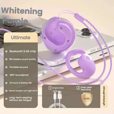 OWS Sports Wireless Headphones AI Translator Ultra-light Earhook Earbuds BY01 New Headphones Bone Co