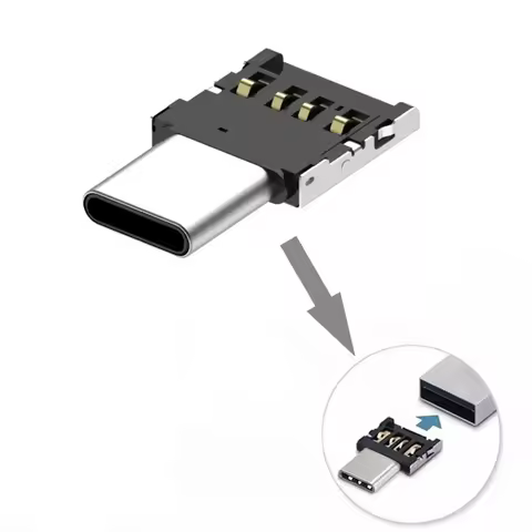 1/5PCS Universal Type-C Micro USB to USB 2.0 OTG Adapter Connector for Cell Smartphone USB2.0 Type C