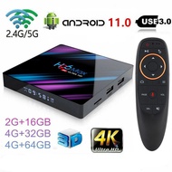 FVBGNHBVCS Smart TV Box Android 11 H96 MAX RK3318 4G 64GB 32GB 4K Google Voice Control Assistant Wifi Media Player H96MAX TVBOX Set Top Box