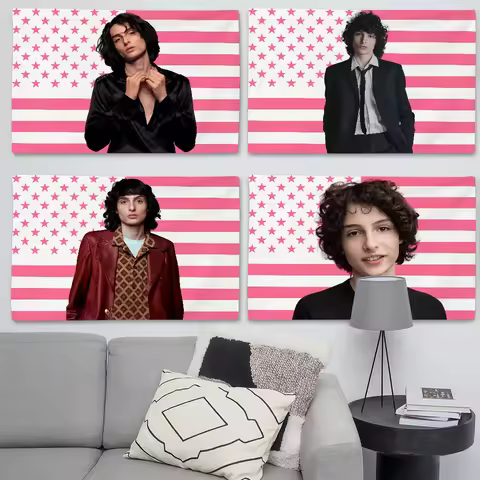 Actor Finn Wolfhard America Flag Suitable For Birthday Parties Living Room Bedroom And Outdoor Campi