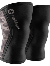 HARBINGER Knee Wraps  Harbinger Pro Knee Sleeves 7mm Size L - Grayscale