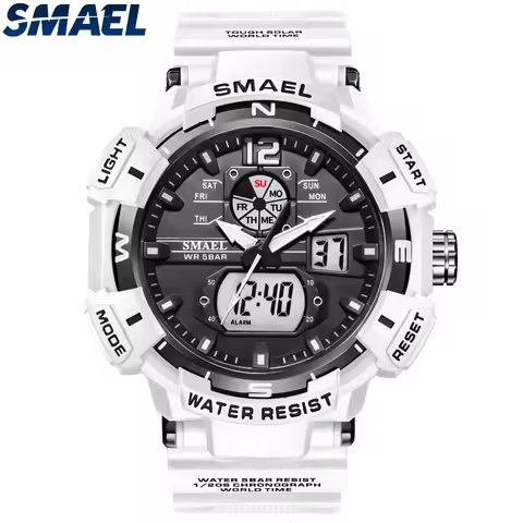 SMAEL 8045 Multi functional Waterproof Sports Dual Display Electronic Quartz Watch Cool Shockproof E