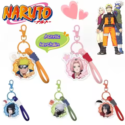 NARUTO Uzumaki Naruto Haruno Sakura Gaara cartoon cute acrylic keychain school bag anti-lost decorat