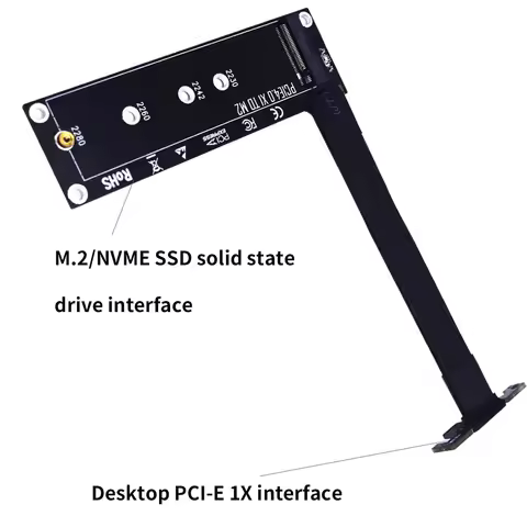 TISHRIC PCIE 3.0 1X To M2 NVME SSD Adapter Card NVME Protocol PCI-E 1X M.2 Converter For M.2 2230 22