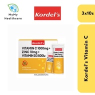 Kordel's Vitamin C 1000mg+Zinc 10mg+Vitamin D3 500iu 3×10 Effervescent Tablets
