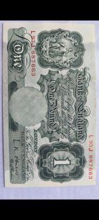 （ 1948-60年）英國壹鎊紙幣.（8876663）