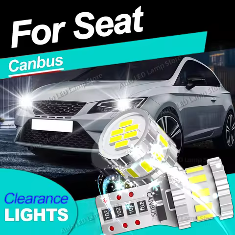 2Pcs T10 Car Clearance LED Lamp For Seat Leon 1M 1P 5F Ibiza 6L 6J 6P Alhambra Altea Ateca Arona Exe