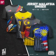 𝐃𝐉 𝐒𝐩𝐨𝐫𝐭 JERSEY MALAYSIA SHORT SLEEVE / Baju Jersi Malaysia Lengan Pendek / Unisex
