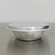 Round Aluminium Foil Tray with Lid (10pcs/Set) Lo Mai Gai Foil Case, 糯米鸡碗, MuffinCupcake Aluminum Fo