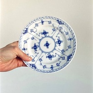 盤子，藍色凹槽半蕾絲系列，17 厘米，皇家哥本哈根