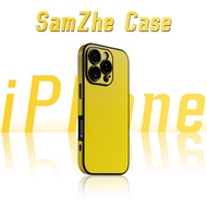 Shanze Suitable For Apple 16Pro Pure Pigment Leather Mobile Phone Case IPhone 15/14 Three-dimensiona