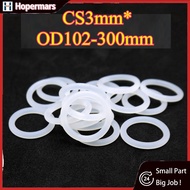 O-ring gasket CS3mm*OD102-300mm O-ring white silicone seal ring food grade seal waterproof rubber ri