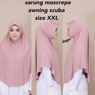 (XXL Dagu) Tudung Sarung Mosscrepe XXL Berdagu