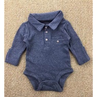 Baju Baby Boy  Berkolar & Lengan Panjang Rompers Baby / Newborn Rompers Infant Toddler