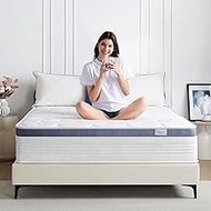 Dourxi Queen Size Mattress,10 Inch Hybrid Mattress with Cooling-Gel Memory Foam and Individually Pocket Innerspring,Breathable and Pressure Relief,Medium Plush (10 INCH Queen Mattress)