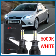 สำหรับ FORD FOCUS 2005 - 2011 ไฟหน้ารถด้านหน้าหลอดไฟ-6000K ชุดหลอดไฟ LED เปลี่ยนหลอดฮาโลเจนสีขาว (1