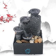 Creative Flowing Water Fountain Feng Shui Luck Home Office Decoration Tabletop Caft  [Truman.sg]
