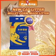 PAWCITY🐱【MILLET CAT LITTER 6L】Flushable Natural Cat Litter Tofu Litter Pasir Kucing 小米木薯猫砂