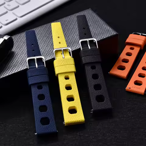 Tropical Fluororubber Strap For Oris S-eiko Citizen Quick Release Watch Band 20mm 22mm New FKM Tropi