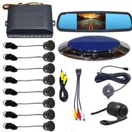 4.3" LCD car FRONT REAR PARKING SENSOR VEDIO 8 Sensor Reversing Radar Detector Parking Assistance Al