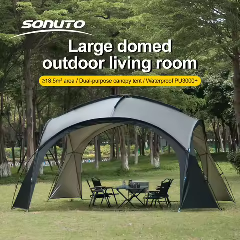 4-10 Person Automatic Camping Tent, 210D Oxford Waterproof Sun Shelter, Extra Large Anti-Mosquito Ga