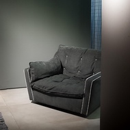 Italian baxter Single Sofa Fabric Nubuck Leather Genuine Leather Rotating Single Chair sorrento Down