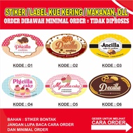 OVAL STICKERS CAKE STICKER/S FOOD STICKER/S CAKE LABEL/S FOOD LABEL/S JAR LABEL/S