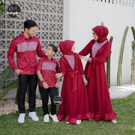 (READY ANAK) BAJU COUPLE GAMIS LEBARAN TERBARU DRESS PESTA MEWAH