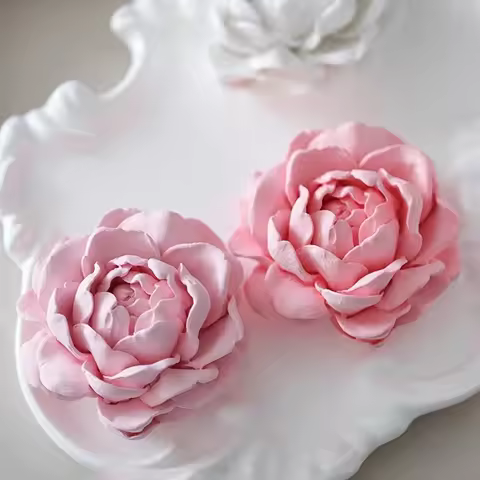 3D Tiger Head Jasmine Silicone Mold DIY Scented Candle Soap Gypsum Resin Mold Floral Design Durable 