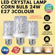 LED Crystal Corn Bulb 24W 40W 3Colour 6500K 3000K 4000K Decorative Shining Effect E27 E14 Holder Bul